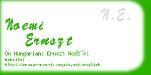 noemi ernszt business card